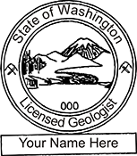 Geologist - Washington - Trodat 4924 Self-Inking Stamp - 1-5/8"