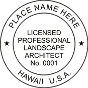 Landscape Architect - Hawaii - 1-1/2" Dia